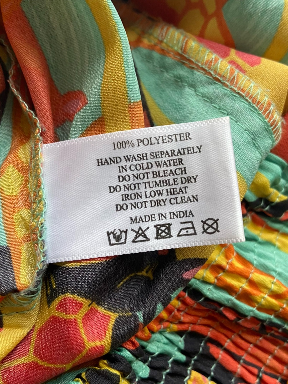 Giraffe Print Harem Pants Boho Festival Balloon Pants Small Colorful - Picture 4 of 4